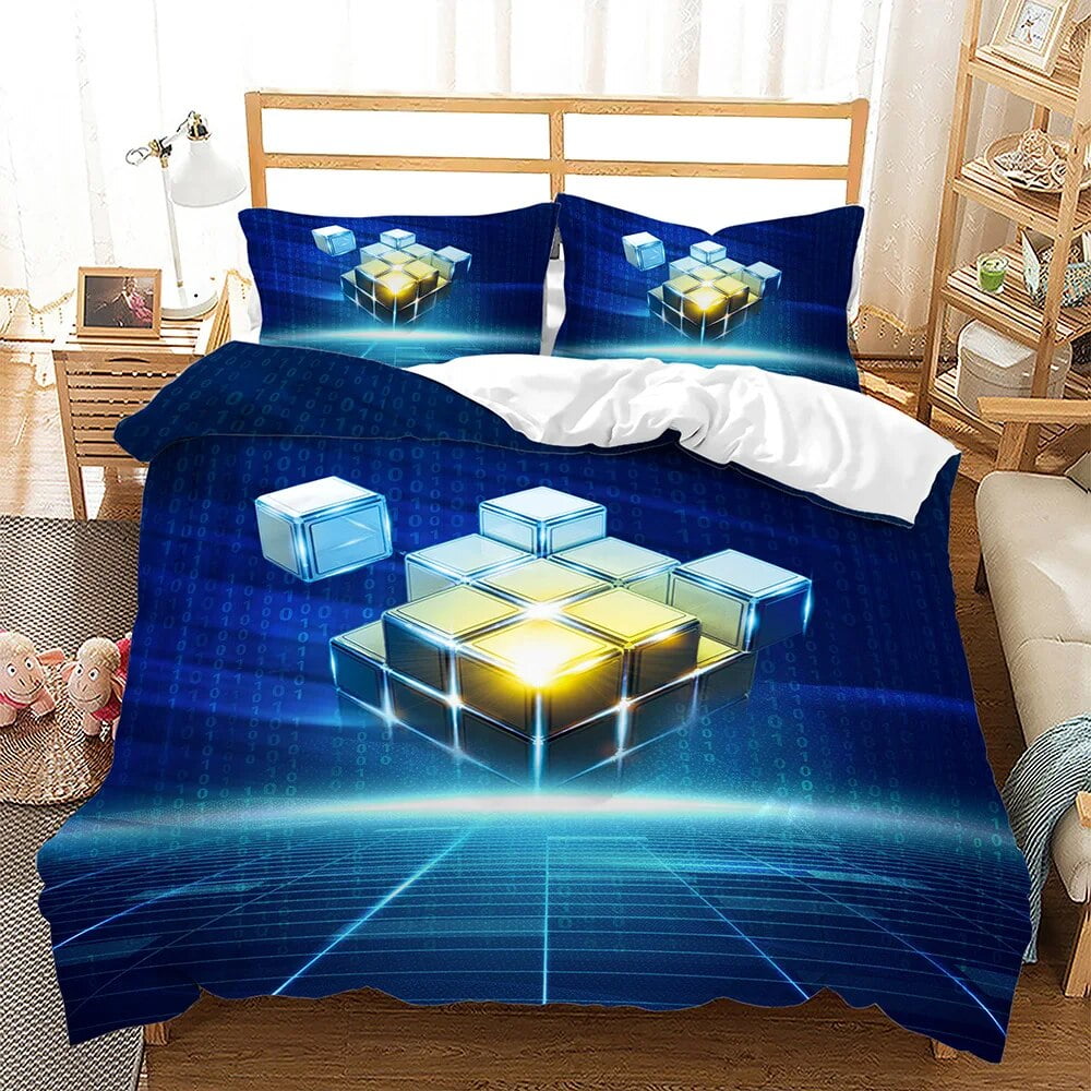 Gamepad Duvet Cover Set 3D Print with Button Video Game King Full Size