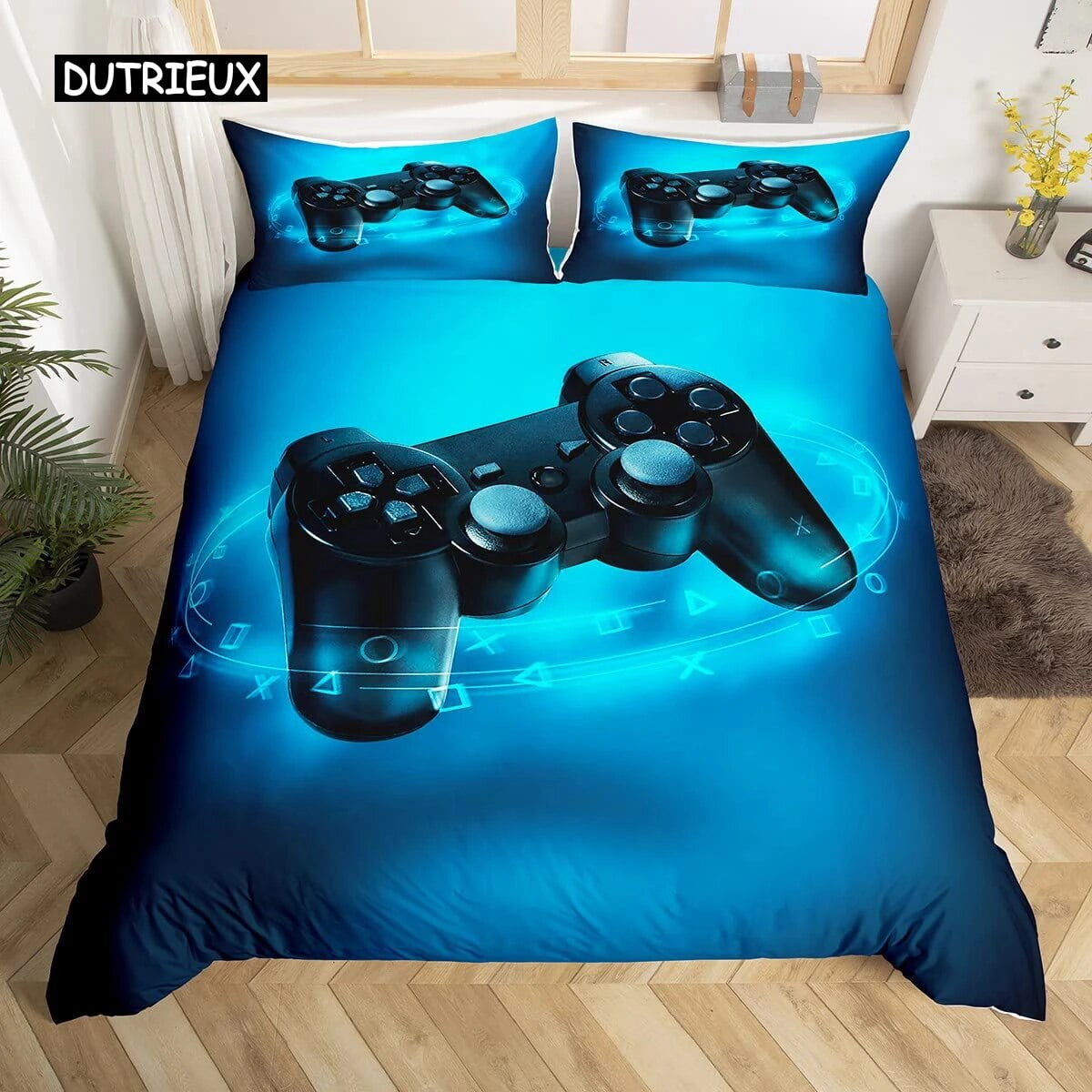 Gamepad Duvet Cover Set Queen Video Game Twin Bedding Set Microfiber