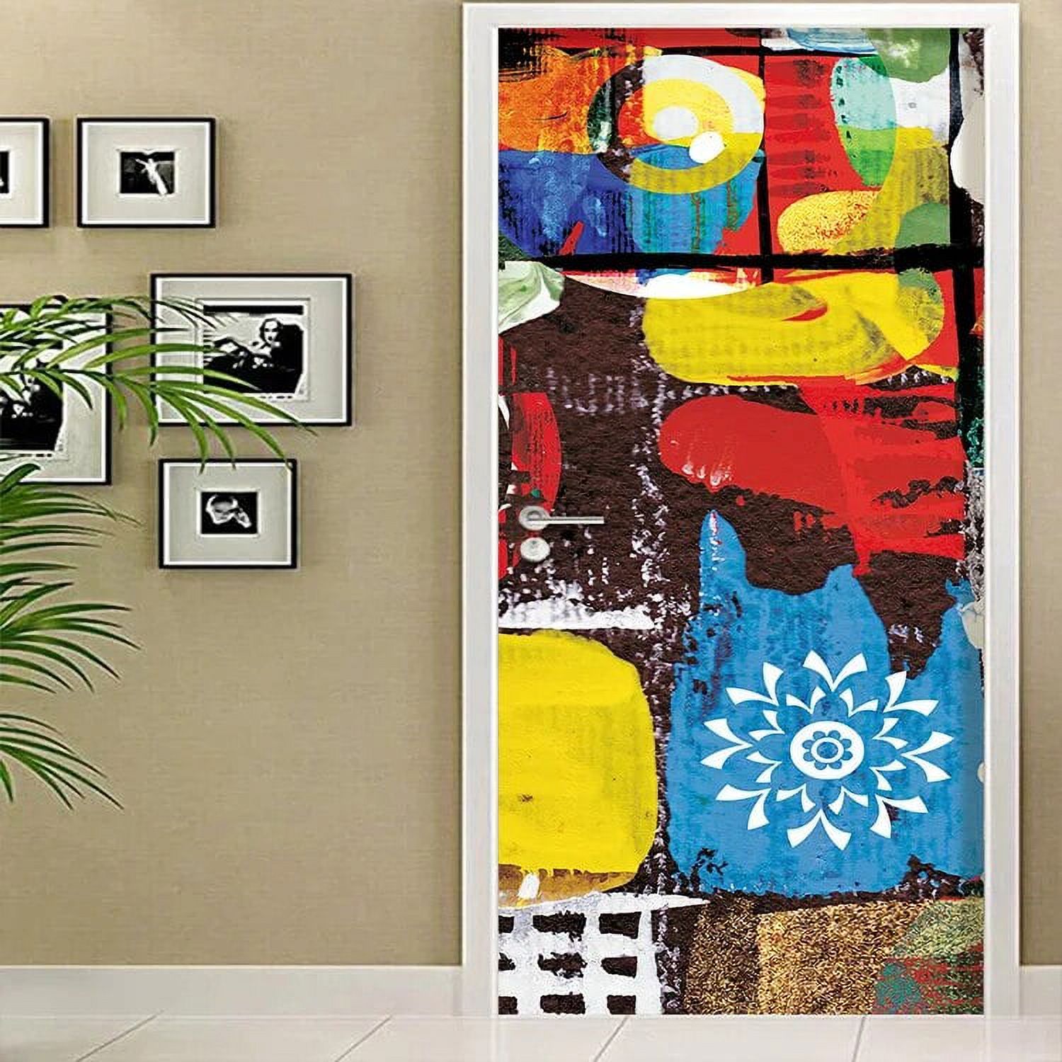 Gamepad Gamer SelfAdhesive Removable Door Stickers Color Game