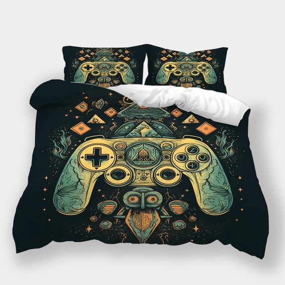 Gamepad Printed Comforter Cover Set Teen Adult High Quality Bedspreads Bedroom Decor Bed Gift,Twin (68"x86")