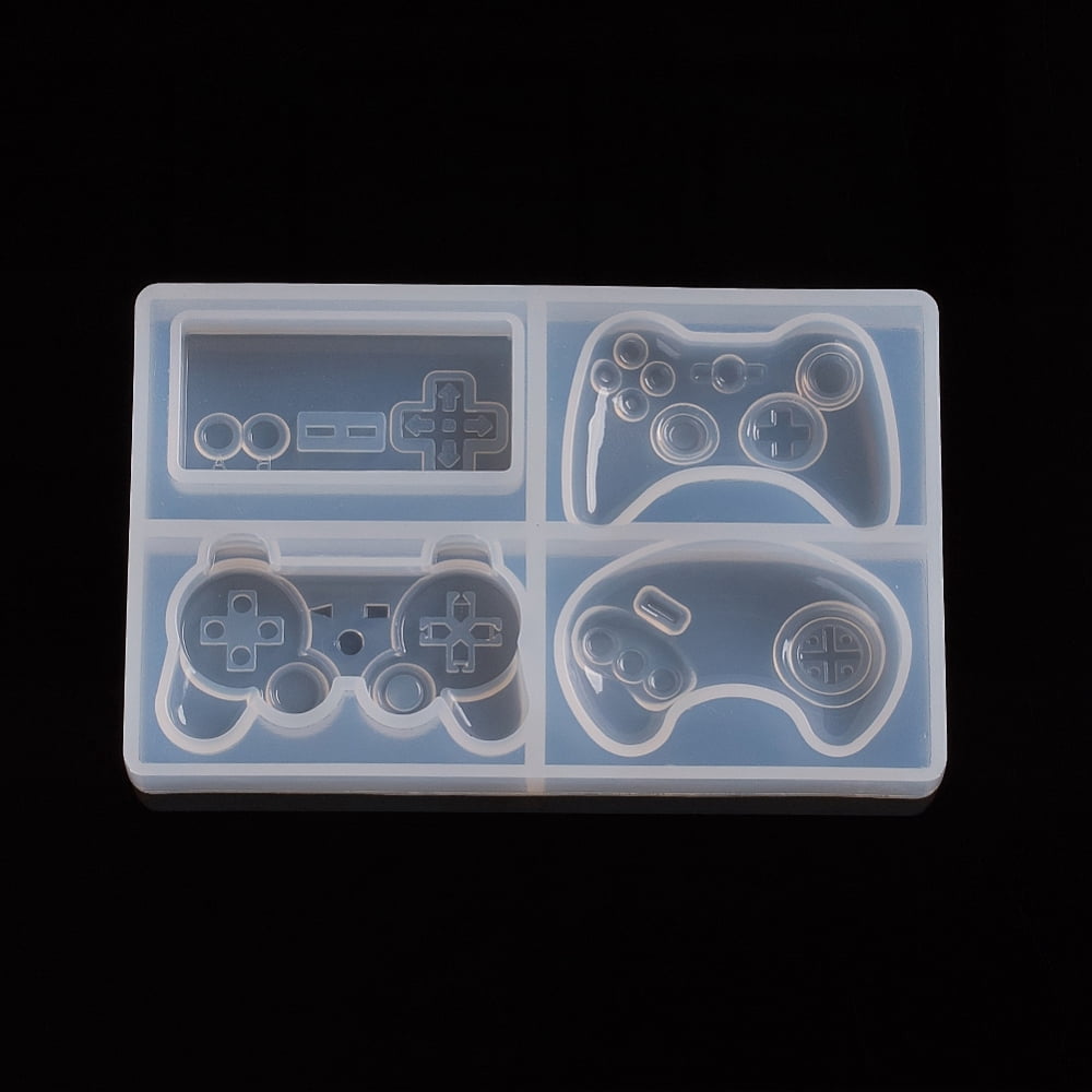 Gamepad Silicone Molds Resin Casting Molds For UV Resin Epoxy Resin Jewelry Making White 99x61.5x10mm Inner Size: about 20~27x38~41.5mm
