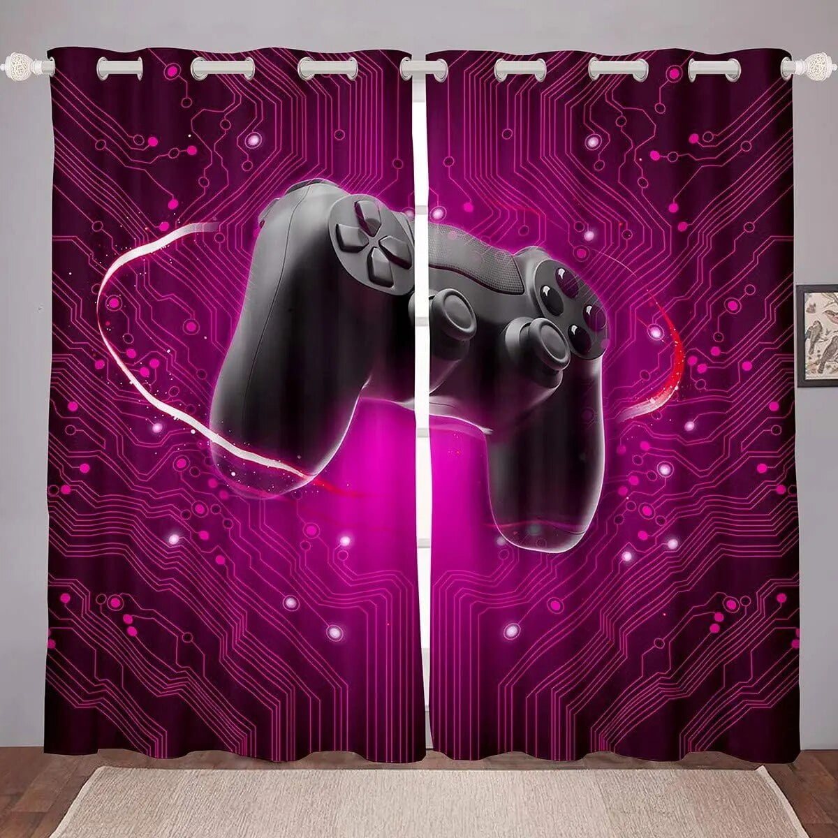 Gamepad Window Curtain Modern Gamer Curtains Gaming Room Decor Window what-is-residential-treatment-northridge-addiction-treatment-center