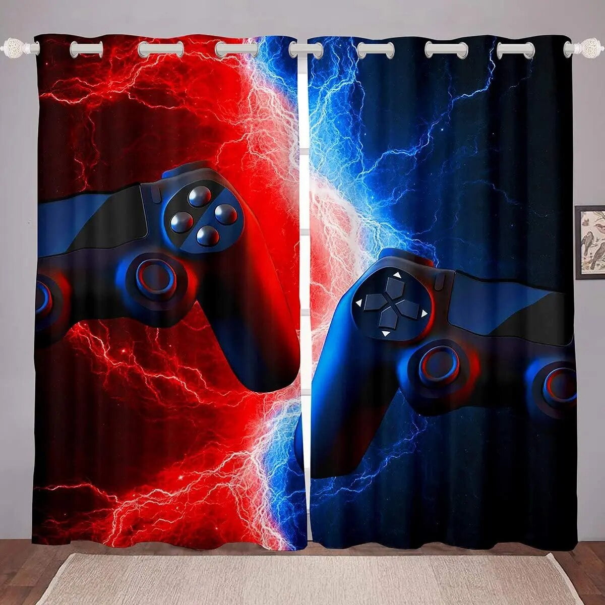 Gamepad Window Curtain Modern Gamer Curtains Gaming Room Decor Window gamepad-window-curtain-modern-gamer-curtains-gaming-room-decor-window