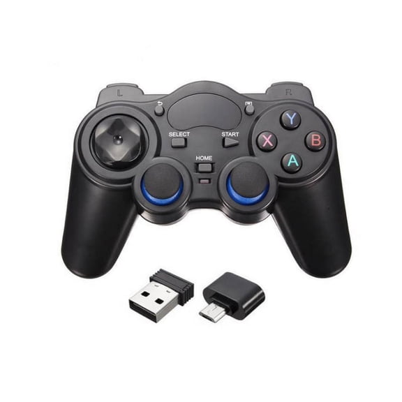 Gamepads Wireless 2.4G Game Controller Plug and Play Multi Function Gamepad with OTG for Android Phone Tablet PC PS3 Smart TV TV Box Black --