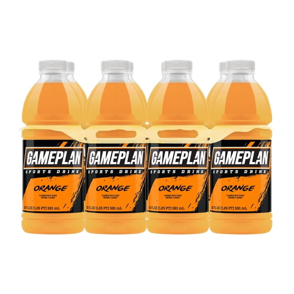 GAMEPLAN® Sports Drink Orange, 20 fl oz 8pk
