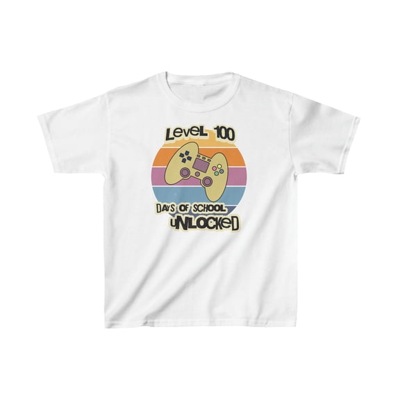 Gamer 100 Days of School Kids Shirt