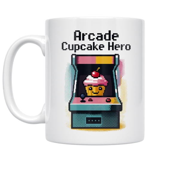 Gamer 11 oz Coffee Mug - Arcade Charm for Desks White Ceramic gift