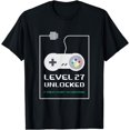 thumbnail image 1 of Gamer 27 Years Old 27th Birthday Gift Level 27 Unlocked T-Shirt, 1 of 3