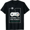 thumbnail image 1 of Gamer 33 Years Old 33rd Birthday Gift Level 33 Unlocked T-Shirt, 1 of 3