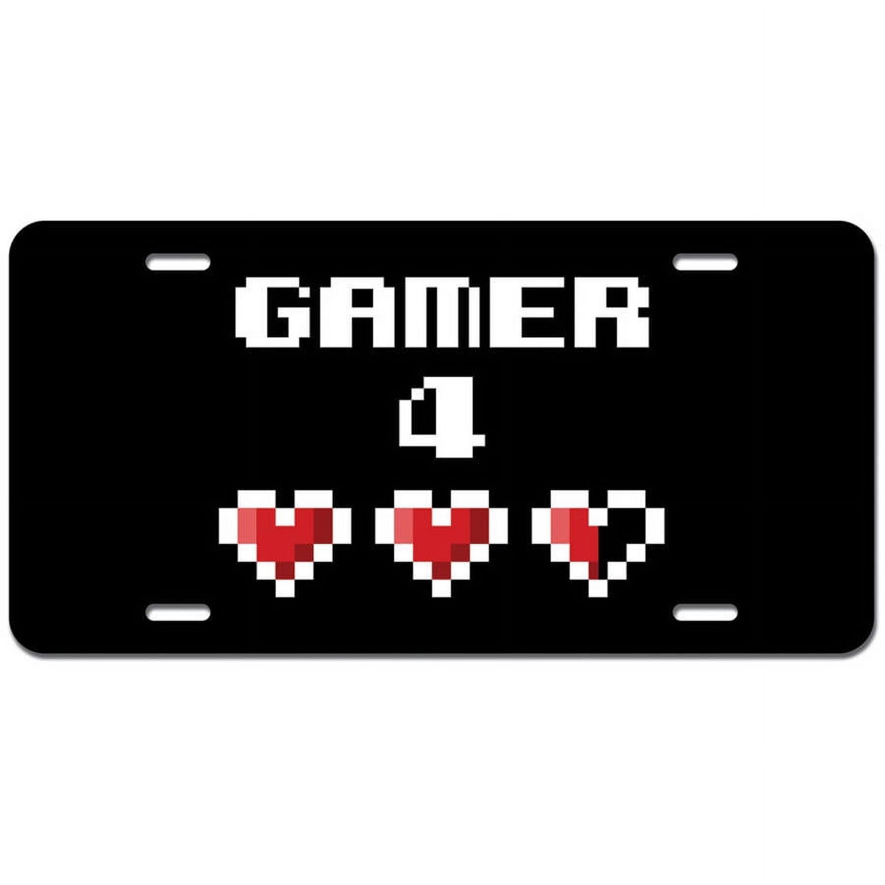レア皿PFL - Playaz 4 Life: Major Game Gamer 4 For Life - Gaming Pixel Hearts Novelty Metal Vanity
