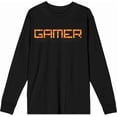 thumbnail image 1 of Gamer Adult Black Crew Neck Long Sleeve Tee-3XL, 1 of 3