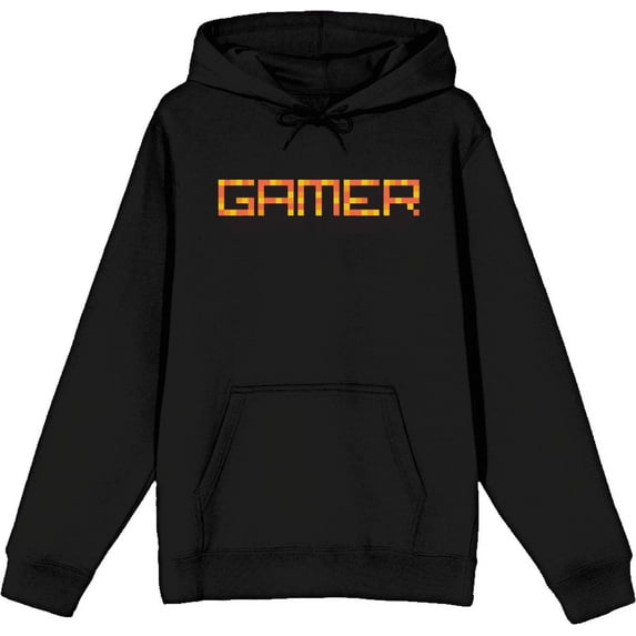 Gamer Adult Black Long Sleeve Hoodie-Small