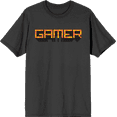 thumbnail image 1 of Gamer Adult Charcoal Crew Neck Short Sleeve Tee-Large, 1 of 2