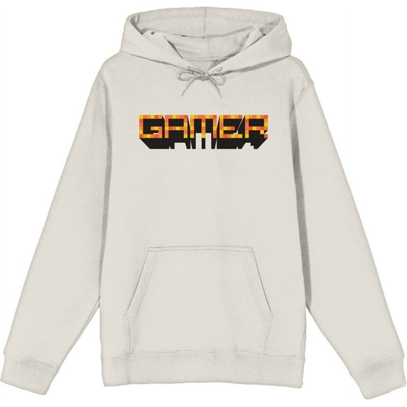 Gamer Adult Sand Long Sleeve Hoodie-Medium