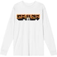 thumbnail image 1 of Gamer Adult White Crew Neck Long Sleeve Tee-Medium, 1 of 3