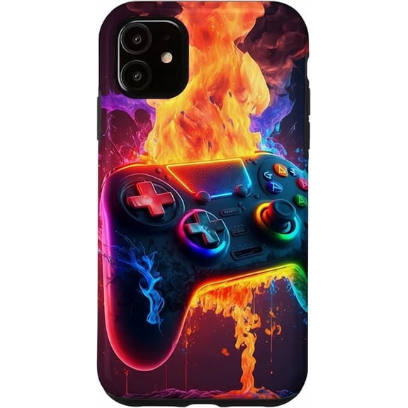 Gamer Aesthetic Graphic Gaming Video Game Controller G877 Compatible Phone Case for iPhone 17, 16, 15, 14, 13, 12, and 11 Pro Max