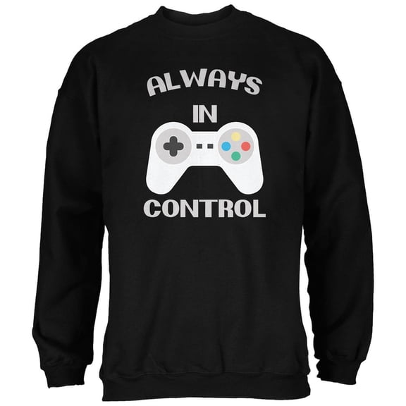 Gamer Always in Control Black Adult Sweatshirt - Medium