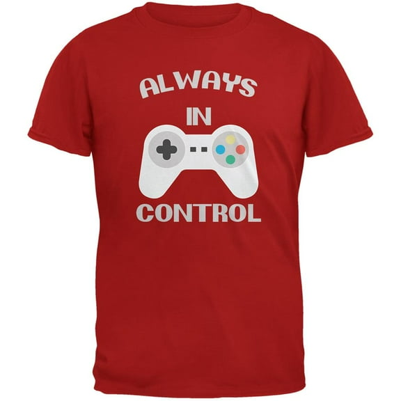 Gamer Always in Control Red Adult T-Shirt - Medium