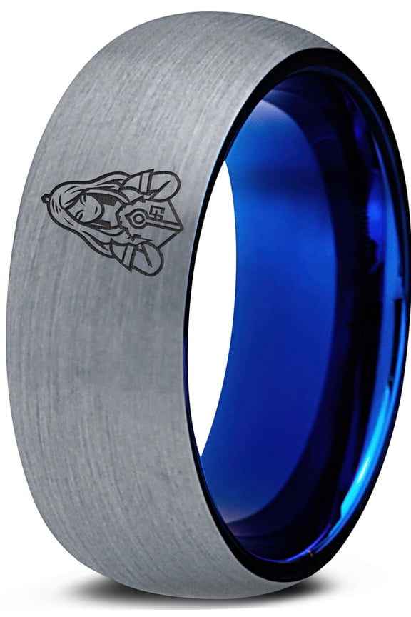 Gamer Anniversary Gifts Tungsten Simple Gray Ring Stackable Rings Mourning Jewelry Mother Daughter