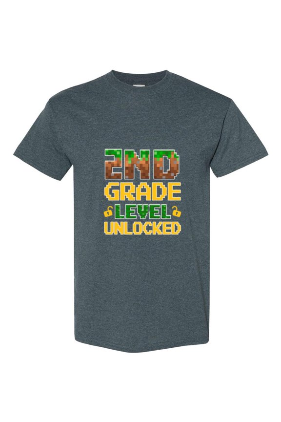 Gamer Back To School Retro Second Grade Level Unlocked Design Unisex T-Shirt