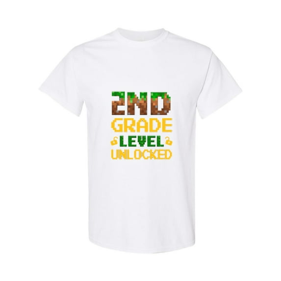 Gamer Back To School Retro Second Grade Level Unlocked Design Unisex T-Shirt