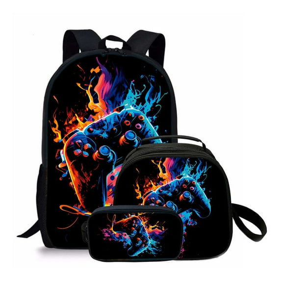 Gamer Backpack Set (3pcs) - 17in Large Game Capacity Travel & Daily Use
