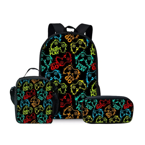 Gamer Backpack Set (3pcs) - 17in Large Game Capacity Travel & Daily Use