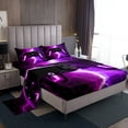 thumbnail image 1 of Gamer Bedding Set Full Size Gaming Bed&nbsp;Sheets Set,Pink and Purple Lightning Sheets Video Game Console Fitted Sheet Set Gamer Room Decor with 2 Pillowcases, 1 of 5
