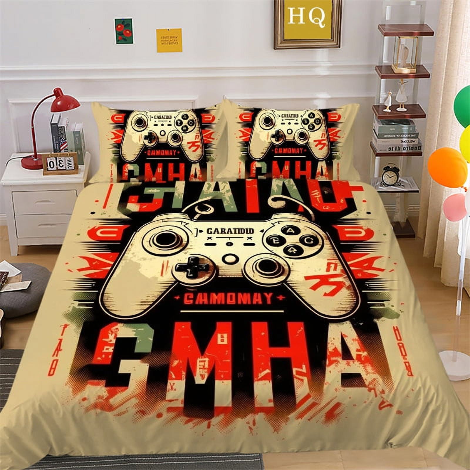 Gamer Bedding Set Gamepad Duvet Cover Videogame Controller Comforter