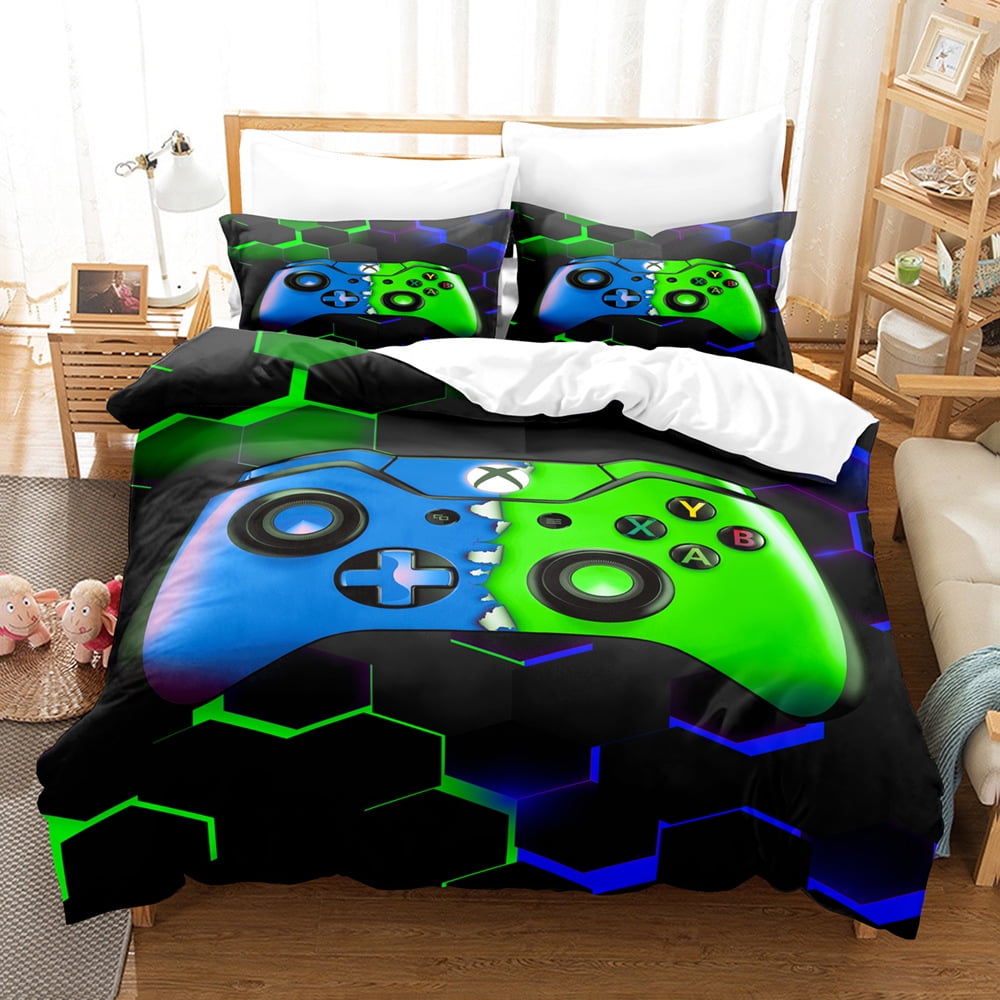 Gamer Bedding Sets for Boys, Gaming Duvet Cover Set Full Size, Boys ...