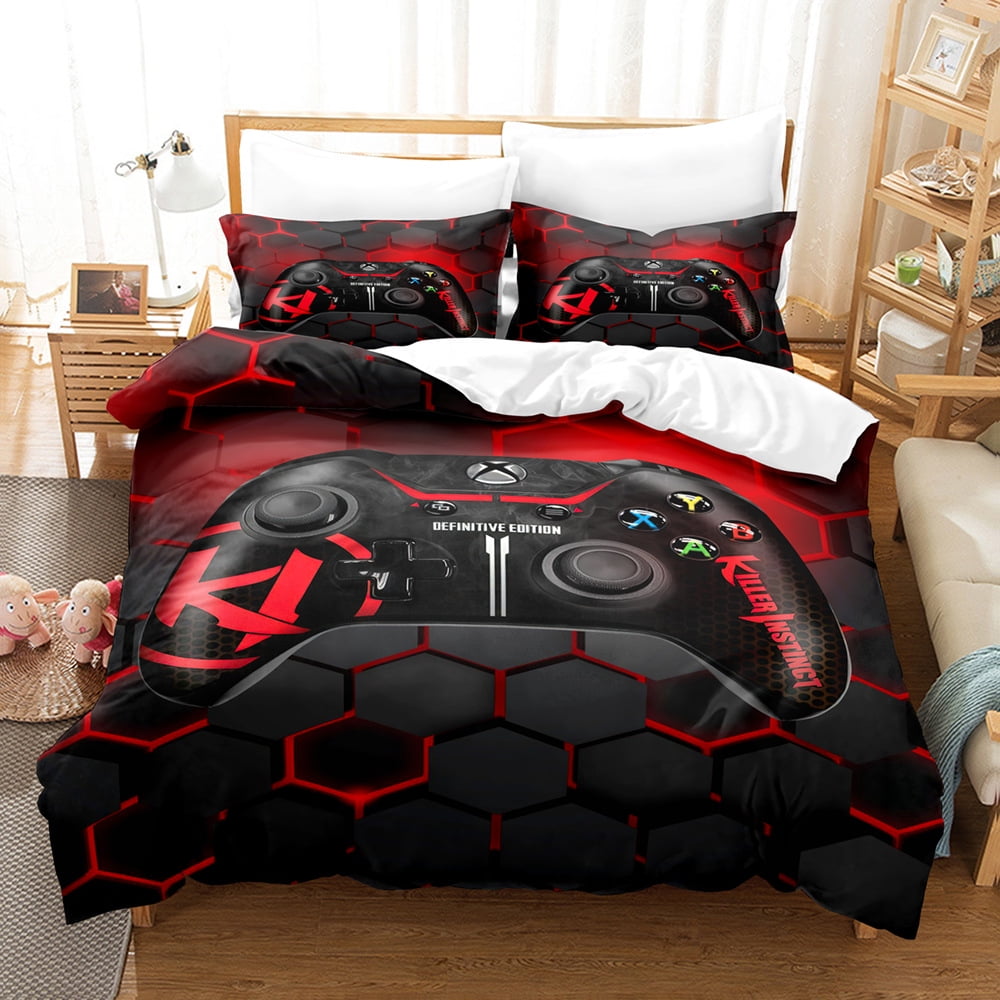 Gamer Bedding Sets for Boys,Gaming Duvet Cover Set Full Size,Boys Video