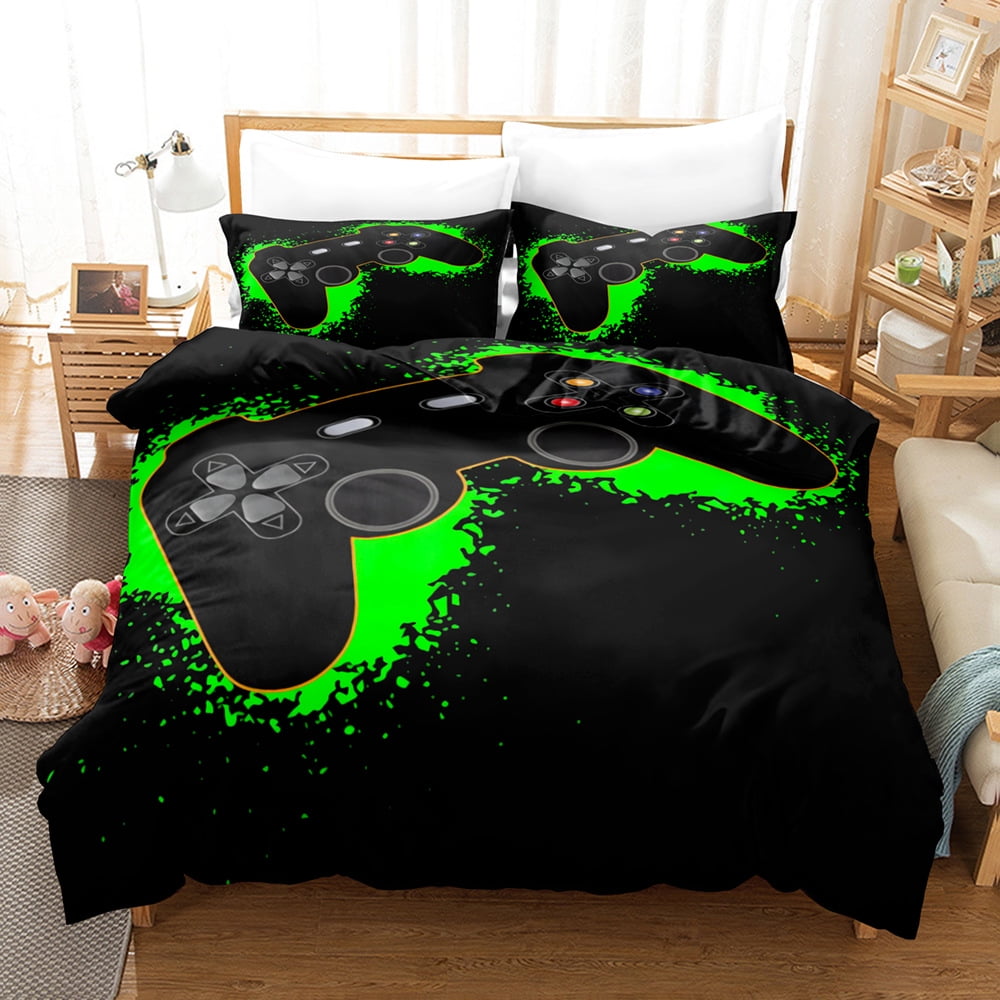 Gamer Bedding Sets for Boys,Gaming Duvet Cover Set Twin Size,Boys Video Games Comforter Cover