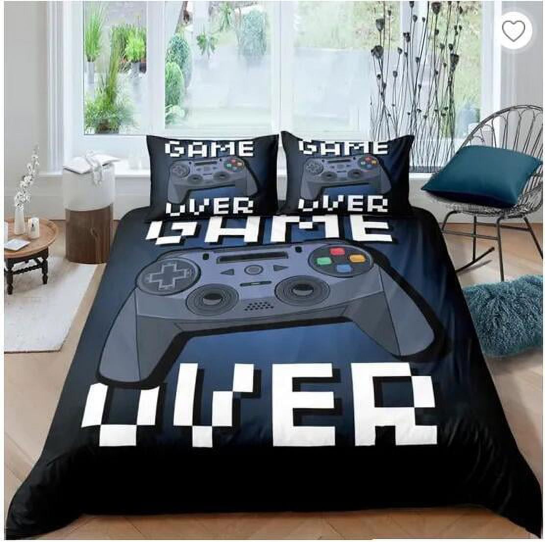 Gamer Bedding Sets for Boys,Gaming Duvet Cover Set Twin Size,Boys Video Games Comforter Cover