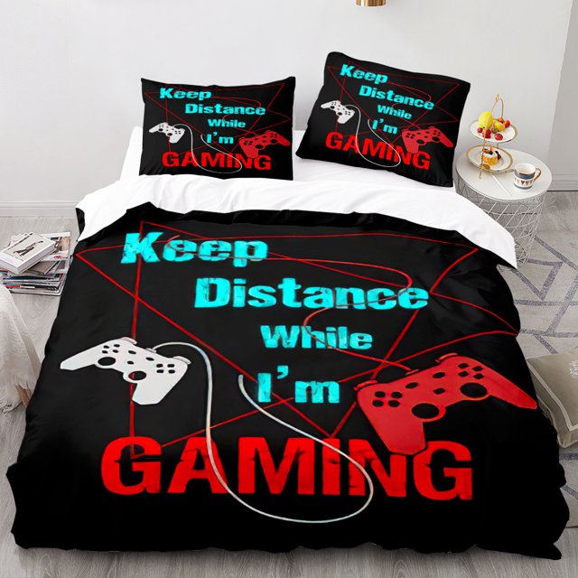 Gamer Bedding Sets for Boys,Video Games Comforter Cover,Gaming Duvet