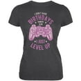 thumbnail image 1 of Gamer Birthday Level Up Pink Juniors Soft T Shirt Deep Heather X-LG, 1 of 1