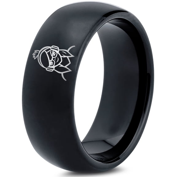 Gamer Black Chunky Rings for Men Tungsten Mens Jewelry Girl First Time Mom Gift Wedding Quotes