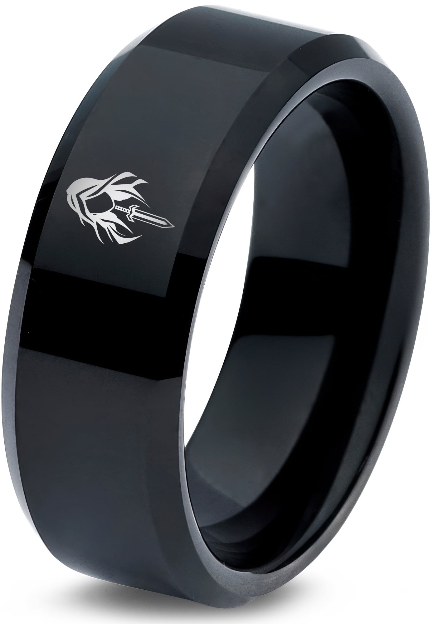 Gifts for Girlfriend Black Rings Women Tungsten Gamer Jewlery Unique ...