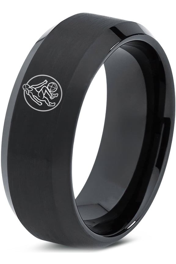 Gamer Black Rings Women Tungsten Boyfriend Gift Ring Size Chart 50th Anniversary Hotwife Jewelry