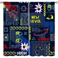 thumbnail image 1 of Gamer Blackout Curtains,Abstract Geometric Fun Cartoon Video Game Controller Print Rod Pocket Window Treatments Drapes for Boys Girls Teens Bedroom Living Room Playroom 84x84in, 1 of 8