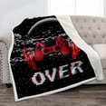 thumbnail image 1 of Gamer Blankets for Boys Girls - Soft Sherpa Blanket with Red Gamepad Earphone Pattern, Cozy Warm Lightweight Bed Blanket for Teens Kids Adults Game Room Couch Bedroom Decor 50"x60", 1 of 6