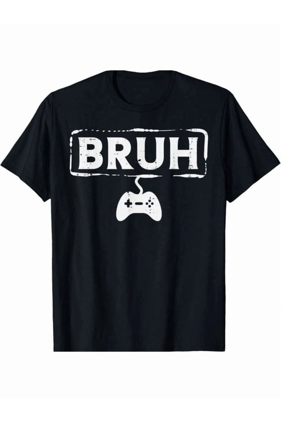 Gamer Bruh Video Game Funny Gaming Teen Men Boys Youth T-Shirt Christmas Gifts For Teens Boys Men Family YYQ 180g