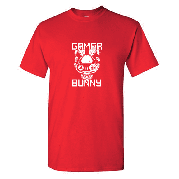 Gamer Bunny Sarcastic Humor Graphic Novelty Funny T Shirt