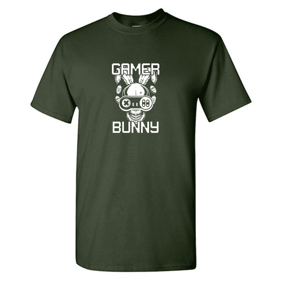 Gamer Bunny Sarcastic Humor Graphic Novelty Funny T Shirt