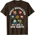 thumbnail image 1 of Gamer Cats Side Quests D20 Dice Nerdy Kitten Unisex T-Shirt for Men Women Kids Toddler,Dark Chocolate Color,Size YXL, 1 of 5