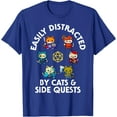 thumbnail image 1 of Gamer Cats Side Quests D20 Dice Nerdy Kitten Unisex T-Shirt for Men Women Kids Toddler, 1 of 5