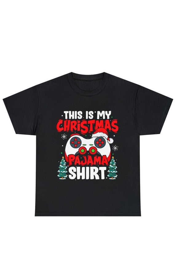 Gamer Christmas Pajama Video Game Player Holiday Graphic Novelty Tee,for men and women up to 5XL