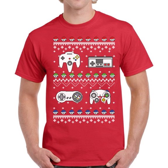 Gamer Christmas T-Shirt Merry Christmas Men Shirt - S M L XL 2XL 3XL 4XL 5XL Xmas Graphic Tee - Christmas Gift Holiday Gifts Mens