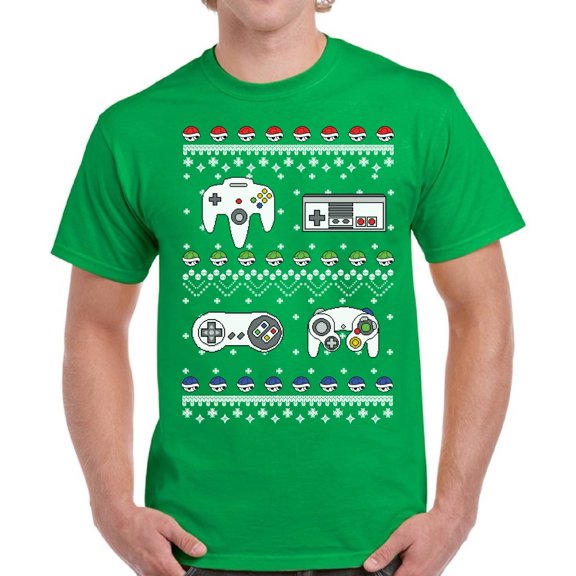 Gamer Christmas T-Shirt Merry Christmas Men Shirt - S M L XL 2XL 3XL 4XL 5XL Xmas Graphic Tee - Christmas Gift Holiday Gifts Mens