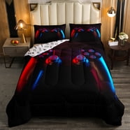 BDUCOK 6 Pieces Gamer Comforter Set For Boys Gaming Bedding Set Full