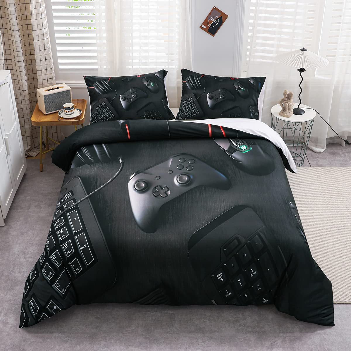 Gamer Comforter Set for Boys Gaming Bedding Set ,Video Game Controller